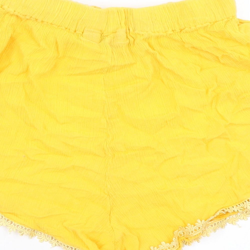 Missguided Womens Yellow Hot Pants Shorts Size 6