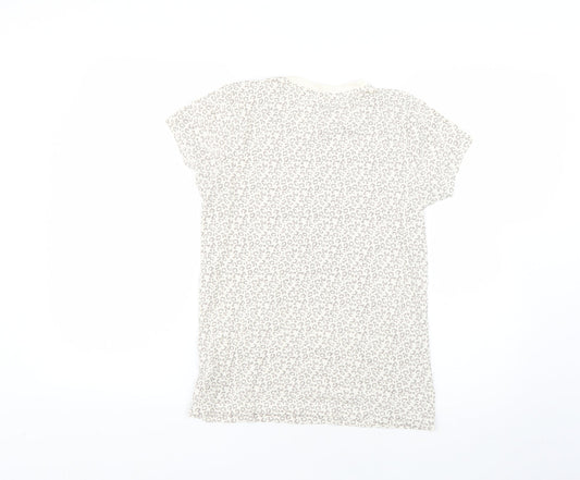 Primark Womens Multicoloured Animal Print Basic T-Shirt Size 4