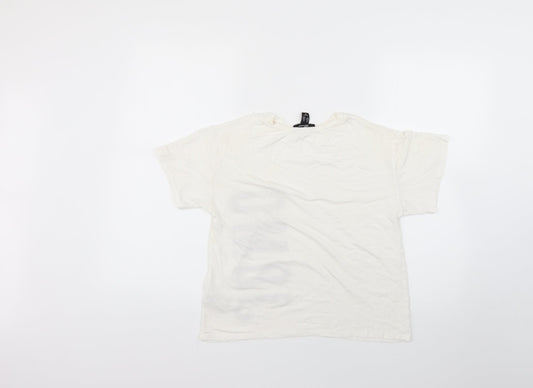 Womens UK Size XS New Look White Basic T-Shirt
