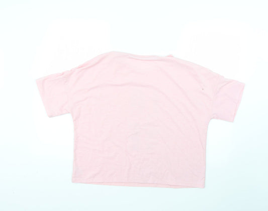 Womens UK Size 12 George Pink Basic T-Shirt