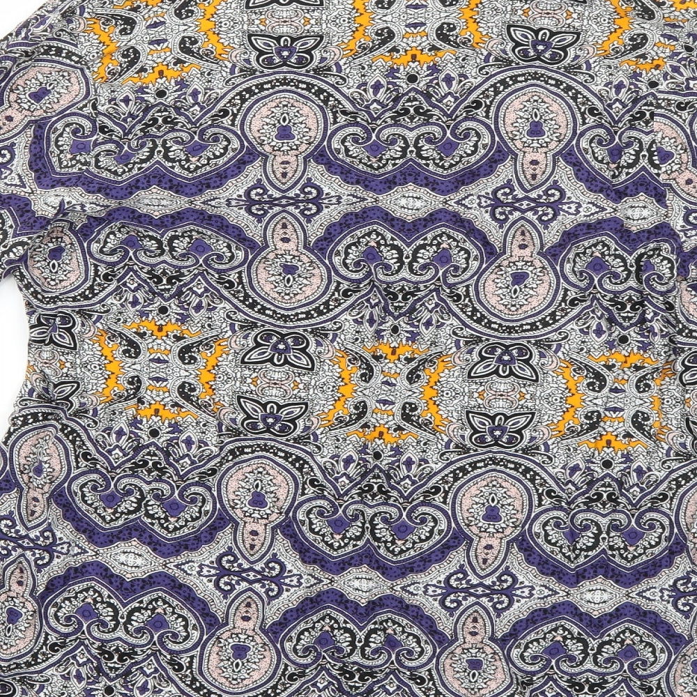 George Womens Multicoloured Geometric Basic Blouse Size 10