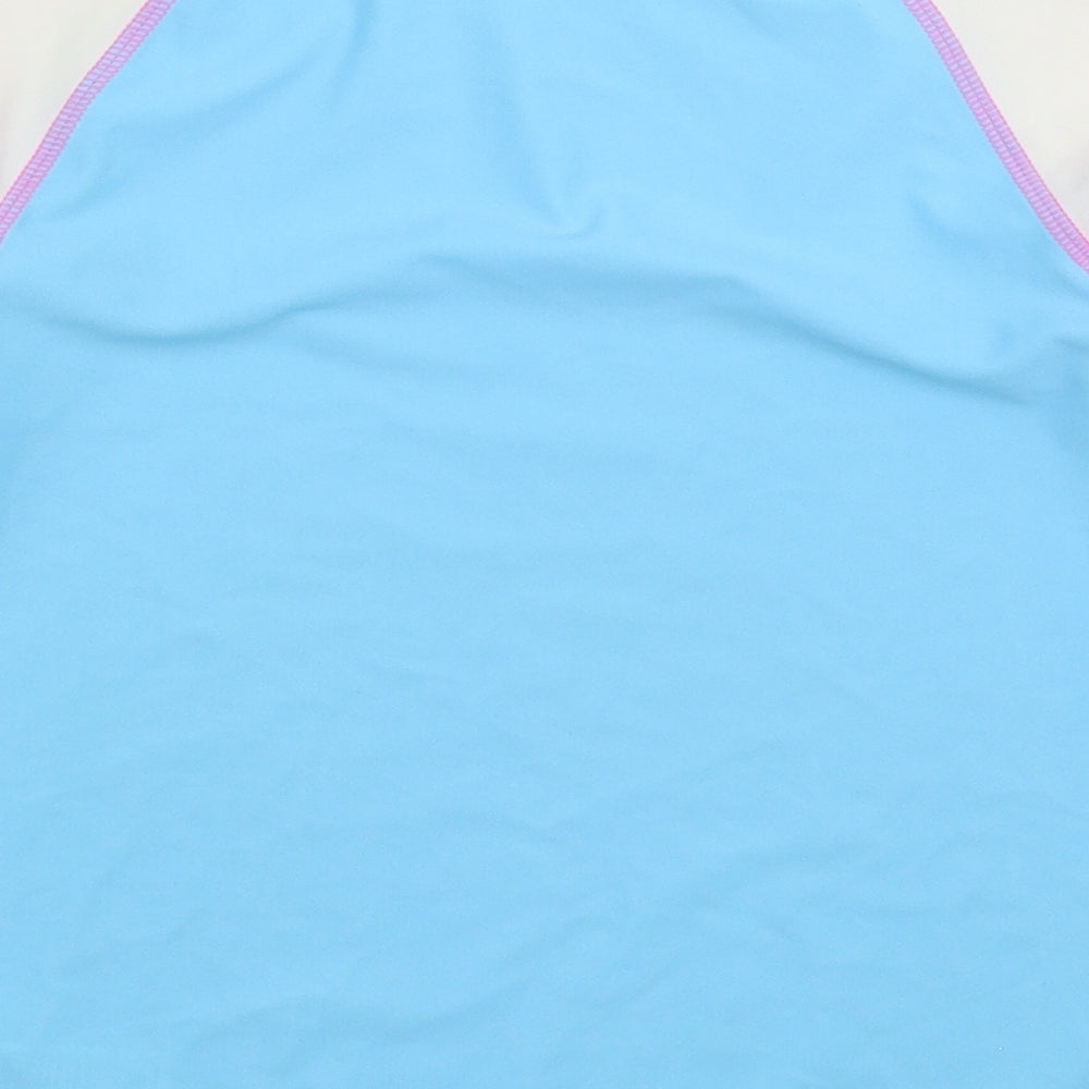 Brand and care label for F&F girls’ multicoloured basic t-shirt, size 9-10, years