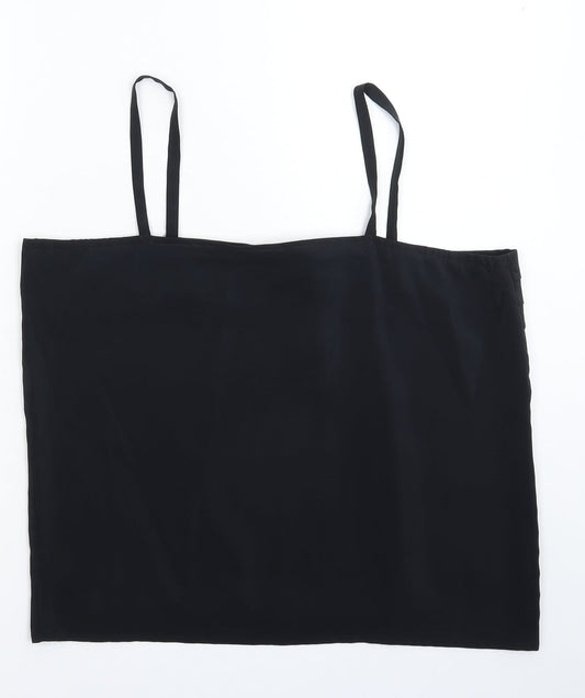 Womens UK Size L Preworn Black Basic Tank