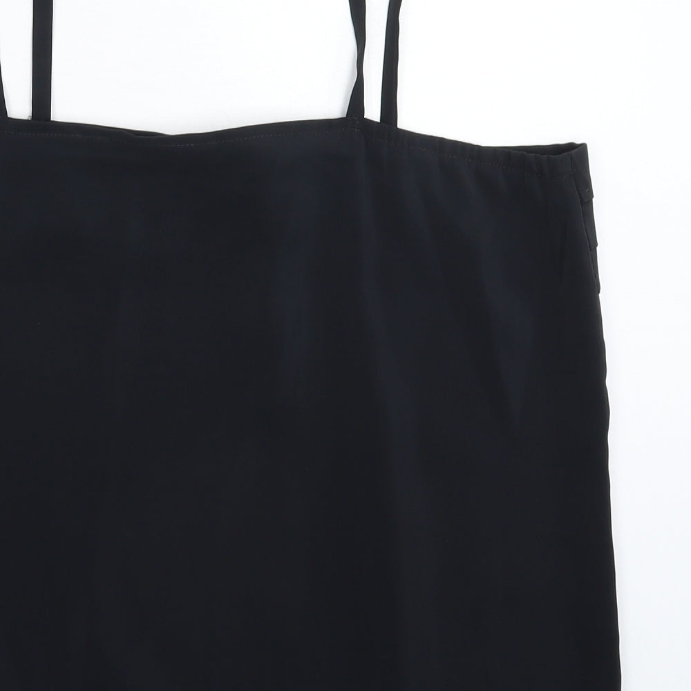 Womens UK Size L Preworn Black Basic Tank