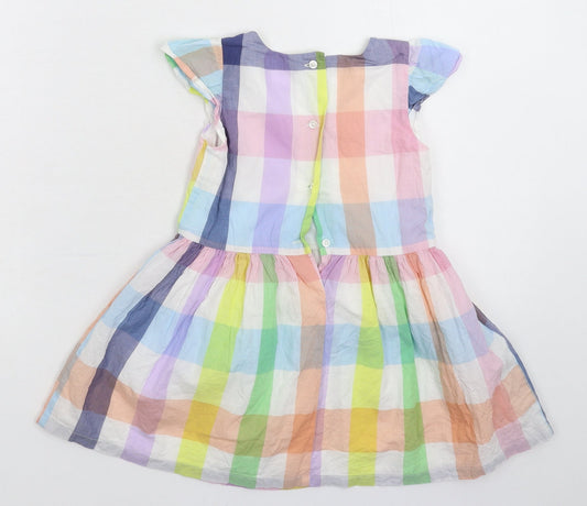 Gap Girls Multicoloured Check Fit & Flare Size 36 Months