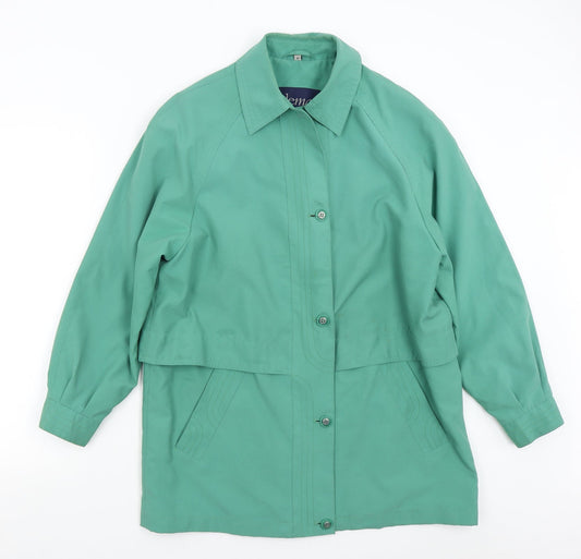 Womens UK Size M Telemac Green Overcoat
