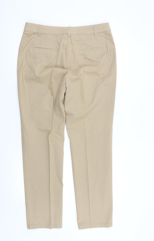 Savoir Womens Beige Trousers Size 14 L29 in