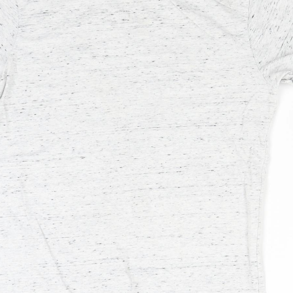 Brand and care label for George boys’ grey basic t-shirt, size 10-11, years