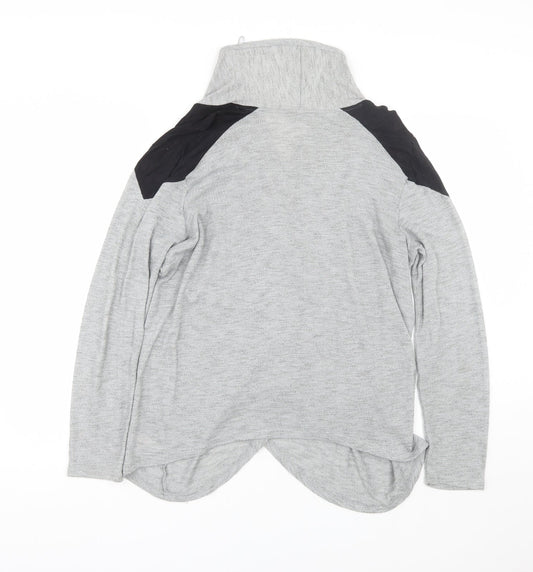 Womens UK Size 14 Papaya Grey Cardigan Jumper