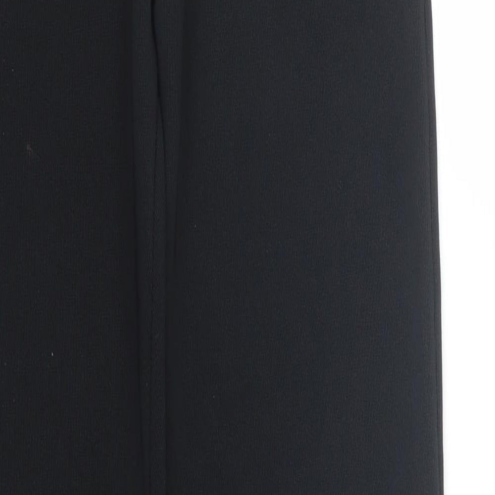 Womens UK Size M Preworn Regular Fit Capri Black Trousers
