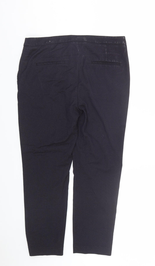 Womens UK Size 16 H&M Regular Fit Dress Pants Blue Trousers
