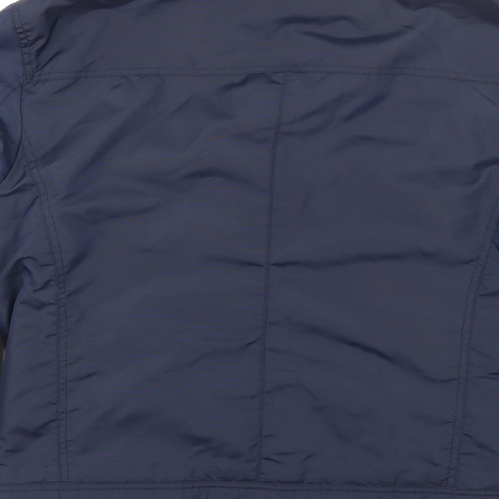 Brand and care label for Westburys women’s blue overcoat coat, size UK 10