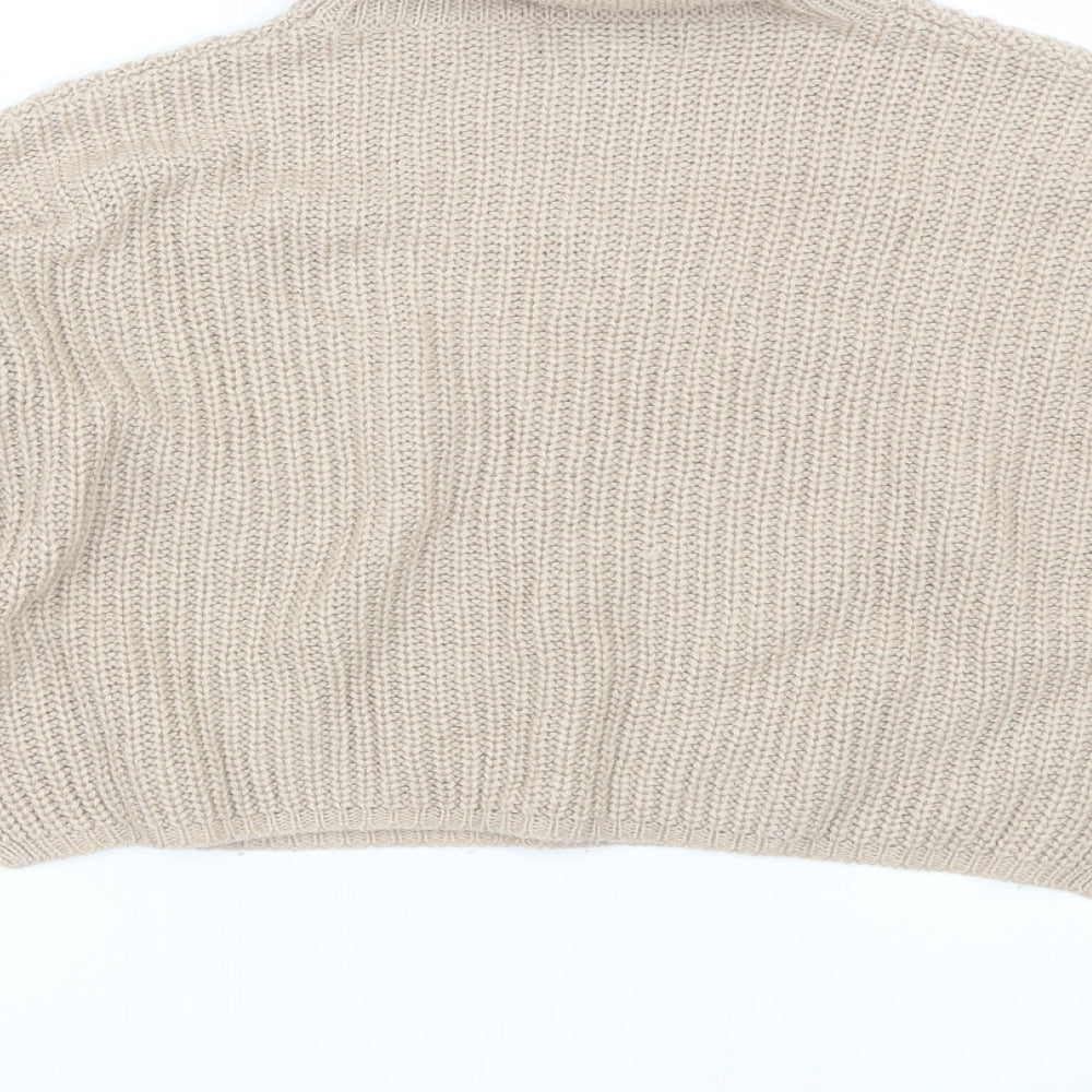 Womens UK Size S Missguided Brown Pullover Jumper