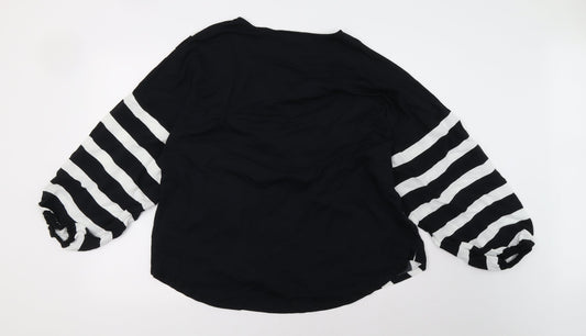 F&F Womens White Striped Basic Blouse Size 18