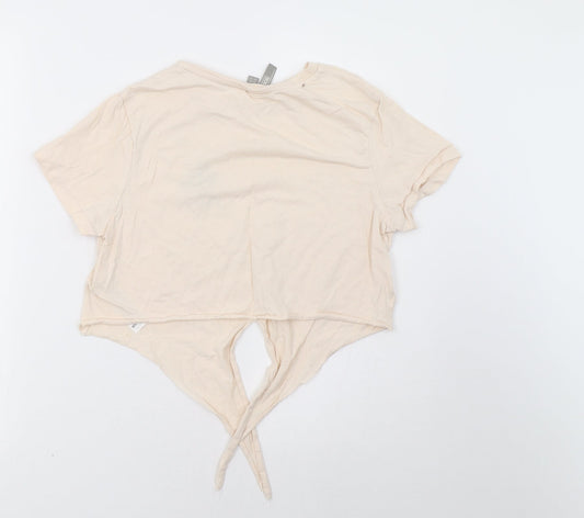 ASOS Womens Pink Cropped T-Shirt Size 12