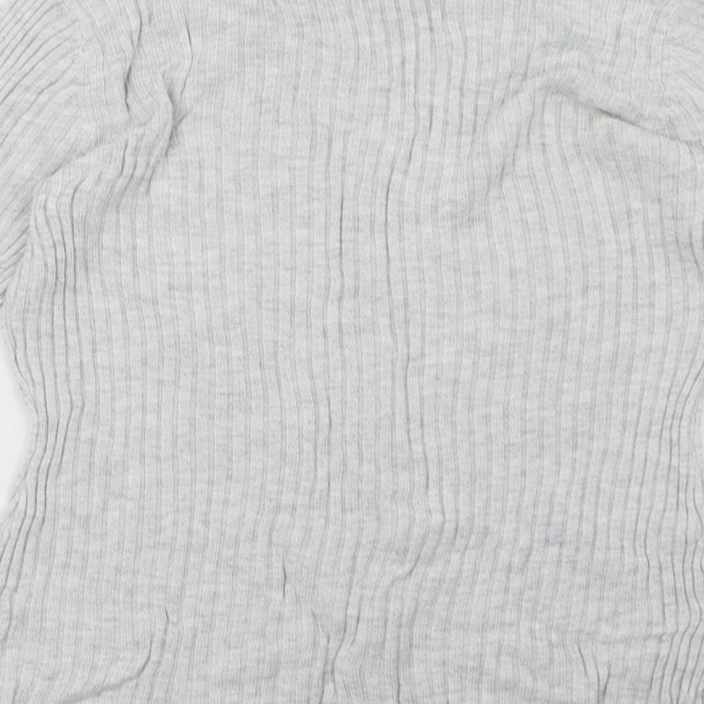 Brand and care label for Dorothy Perkins women’s grey pullover sweatshirt, size UK 14