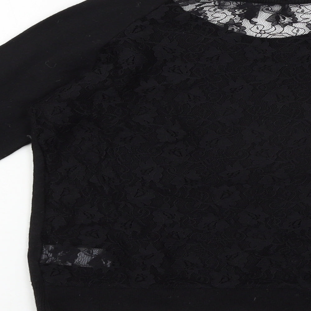 limited Womens Black Pullover Jumper Size 10