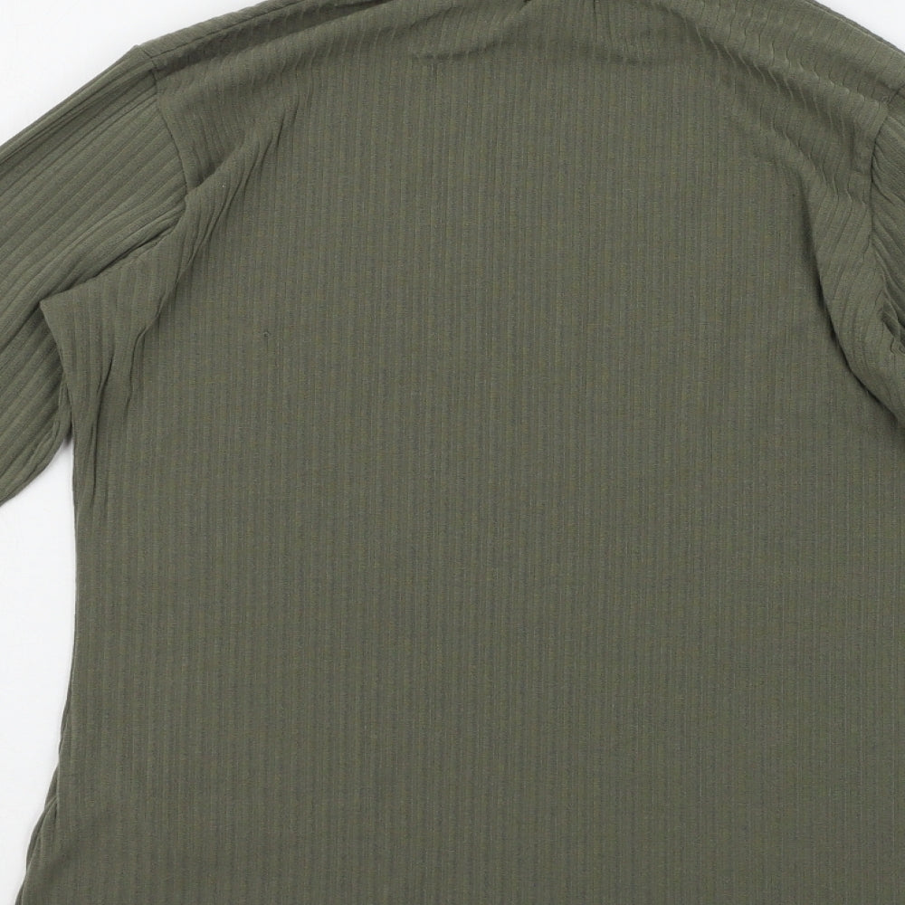 Boohoo Womens Green Pullover Jumper Size M