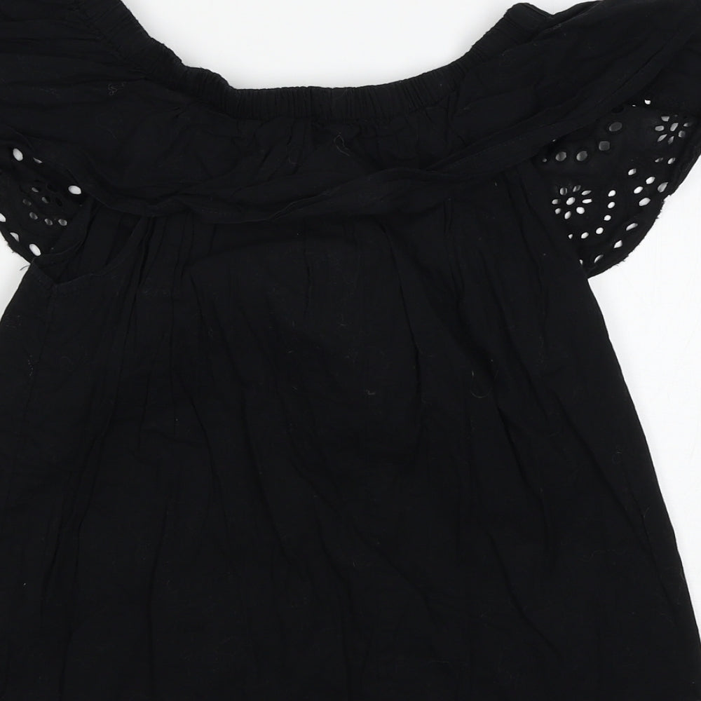 Womens UK Size 10 Atmosphere Black Basic Blouse