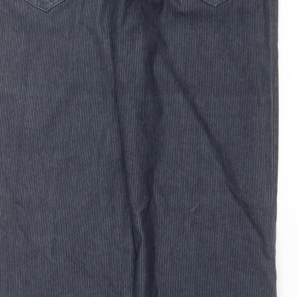 Florentino Womens Blue Striped Trousers Size 32 in L30 in