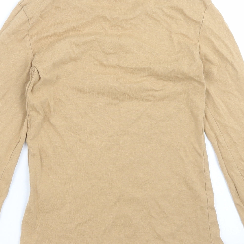 Womens UK Size XS Brave Soul Beige Basic T-Shirt