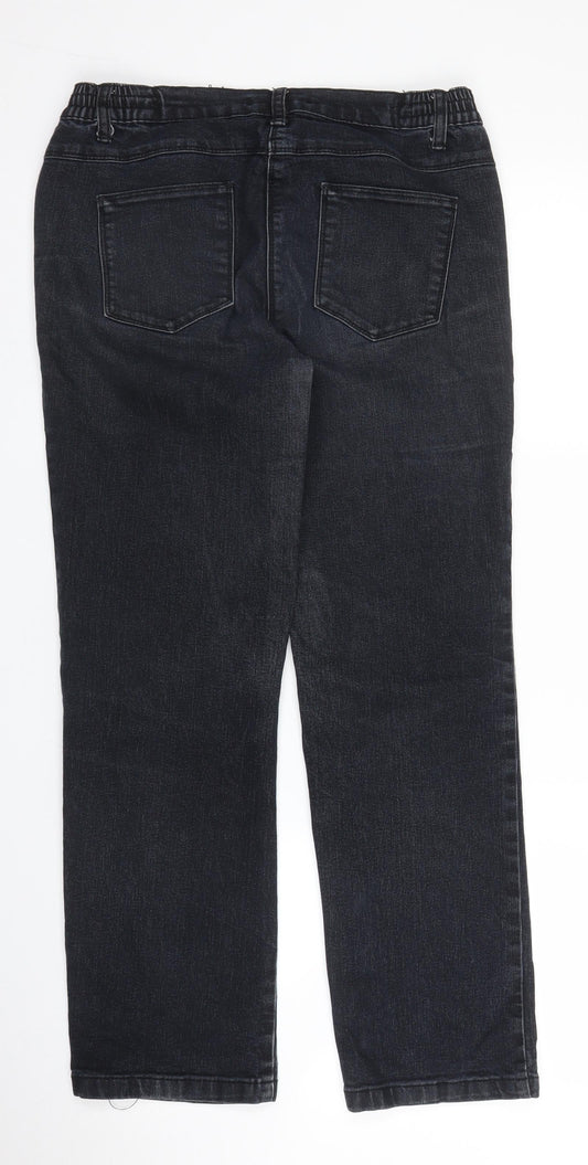 Womens UK Size 10 Preworn Regular Fit Skinny Black Jeans