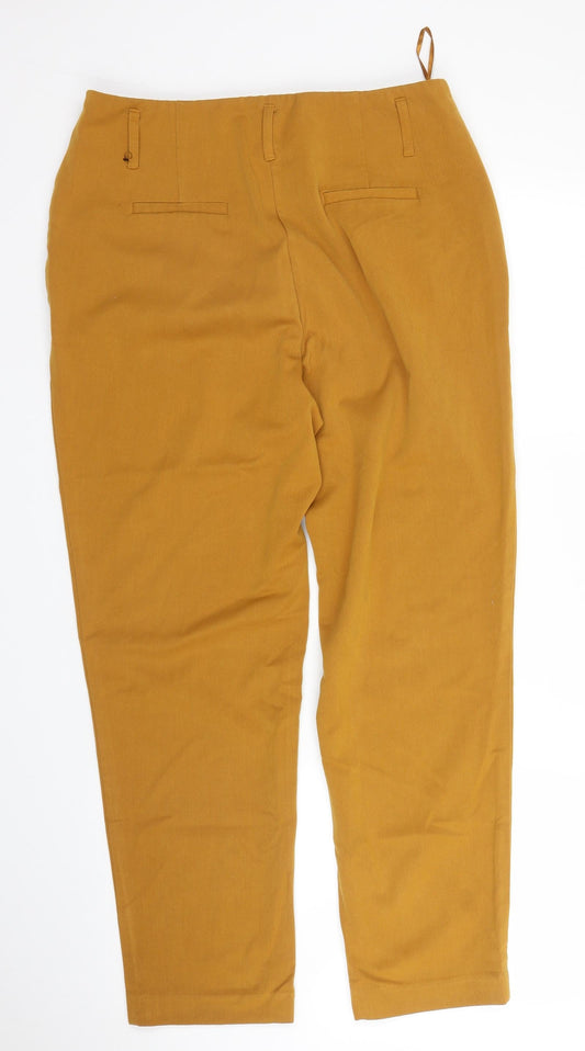 F&F Womens Yellow Carrot Trousers Size 12 L26 in