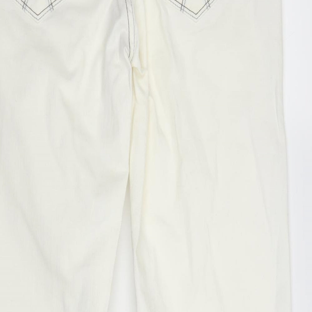 Crew Clothing Womens White Denim Capri Jeans Size 32 in L27 in