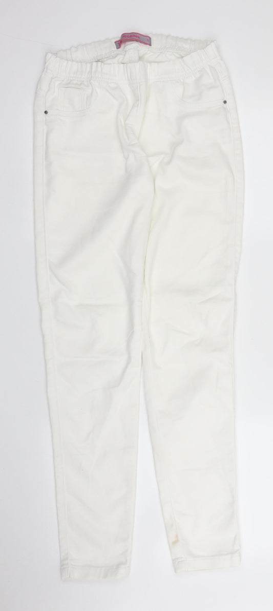 Additional front view of Tu women’s white jegging jeans, size UK 8, 30-inch leg