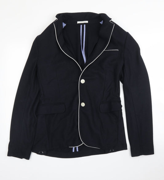 Additional front view of Zara women’s blue jacket blazer, size UK 38