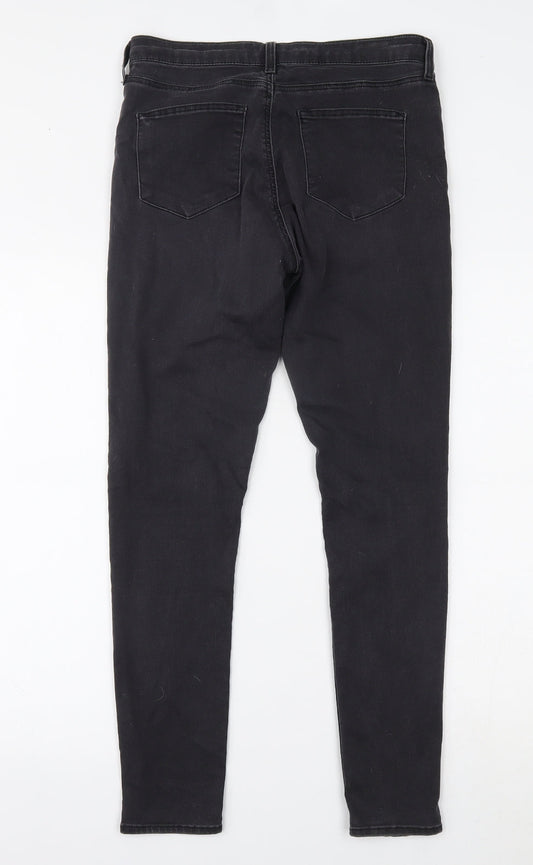 Topshop Womens Grey Denim Skinny Jeans Size 30 L30 in