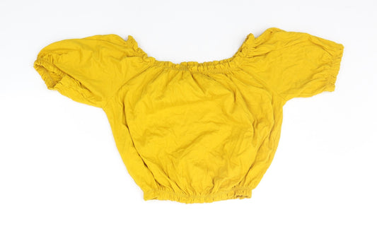 Primark Womens Yellow Basic T-Shirt Size 8