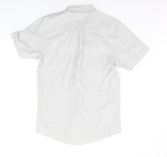 Primark Mens Grey Button-Up Size S