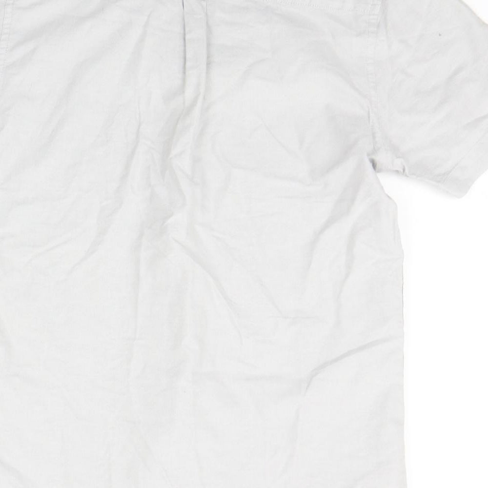 Primark Mens Grey Button-Up Size S