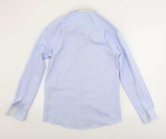 George Mens Blue Button-Up Size 14.5