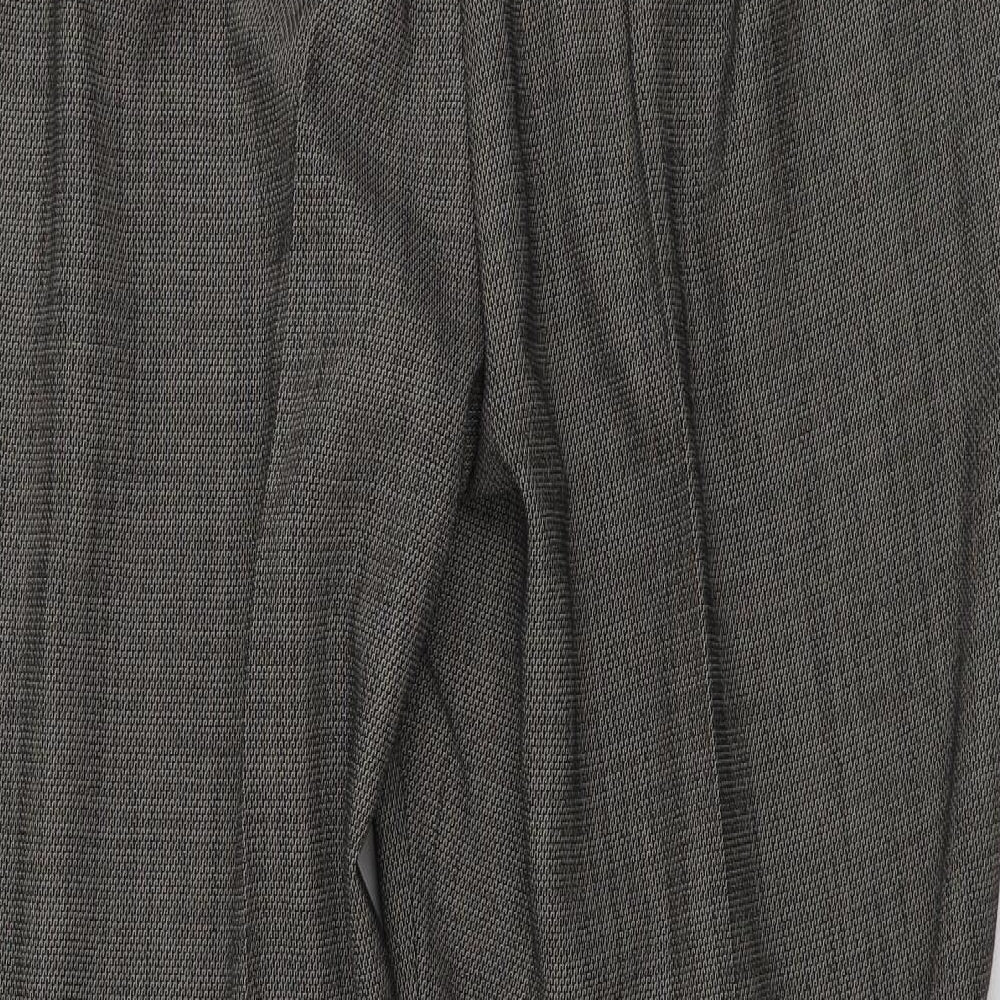 Womens UK Size 12 Marks and Spencer Regular Fit Brown Trousers