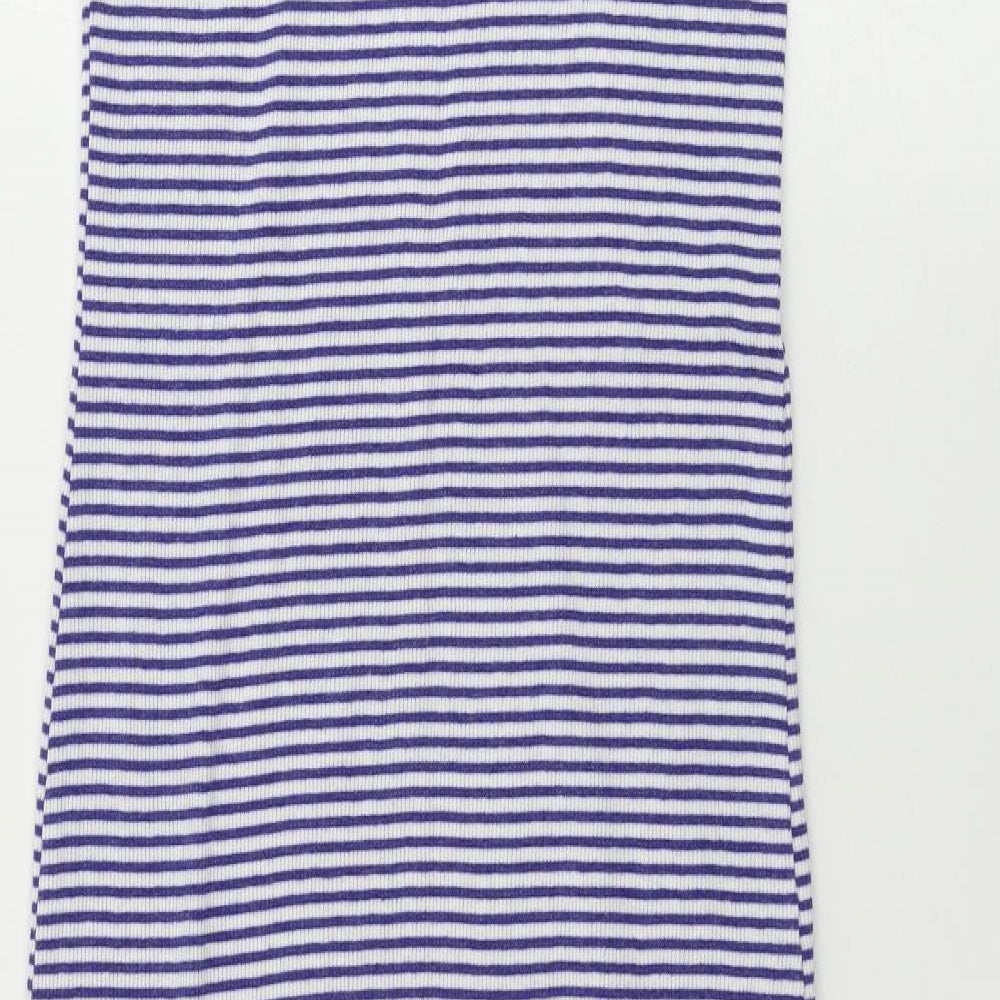 brave soul Womens Blue Striped Bodycon Size M