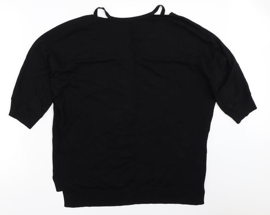 F&F Womens Black Pullover Jumper Size 12