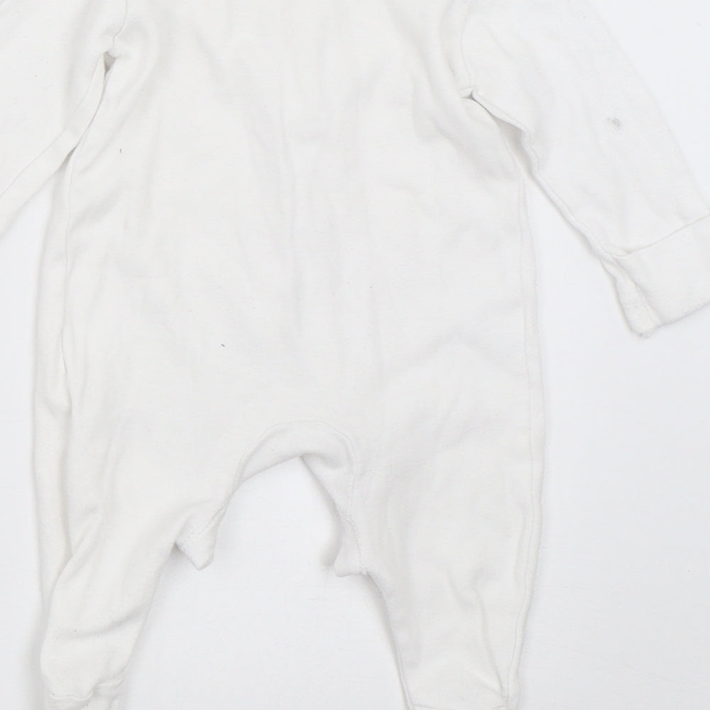 George Baby White Babygrow One-Piece Size 0-3 Months