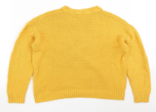 Womens UK Size L H&M Yellow Pullover Jumper