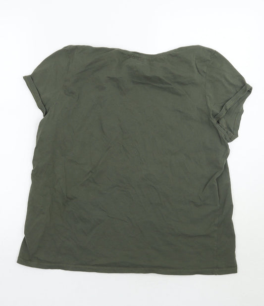 Primark Womens Green Basic T-Shirt Size L