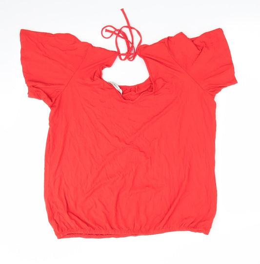 George Womens Orange Tunic T-Shirt Size 12 - V Back Neck