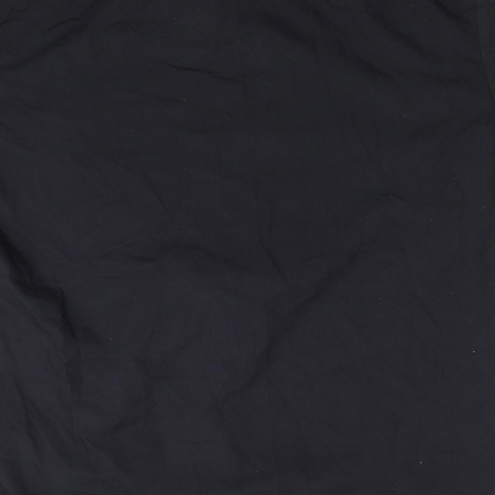 Mens UK Size XL Lorenzzo Black Button-Up Short Sleeve Casual Shirt