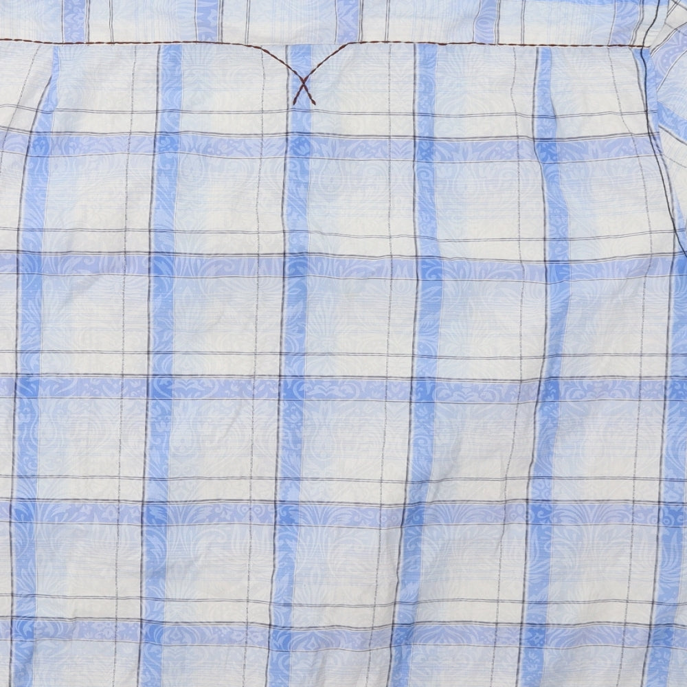 Urban Spirit Mens Blue Check Button-Up Size XL