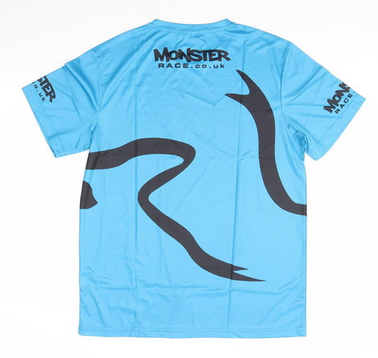 Preworn Mens Blue T-Shirt Size XL - Monster Race