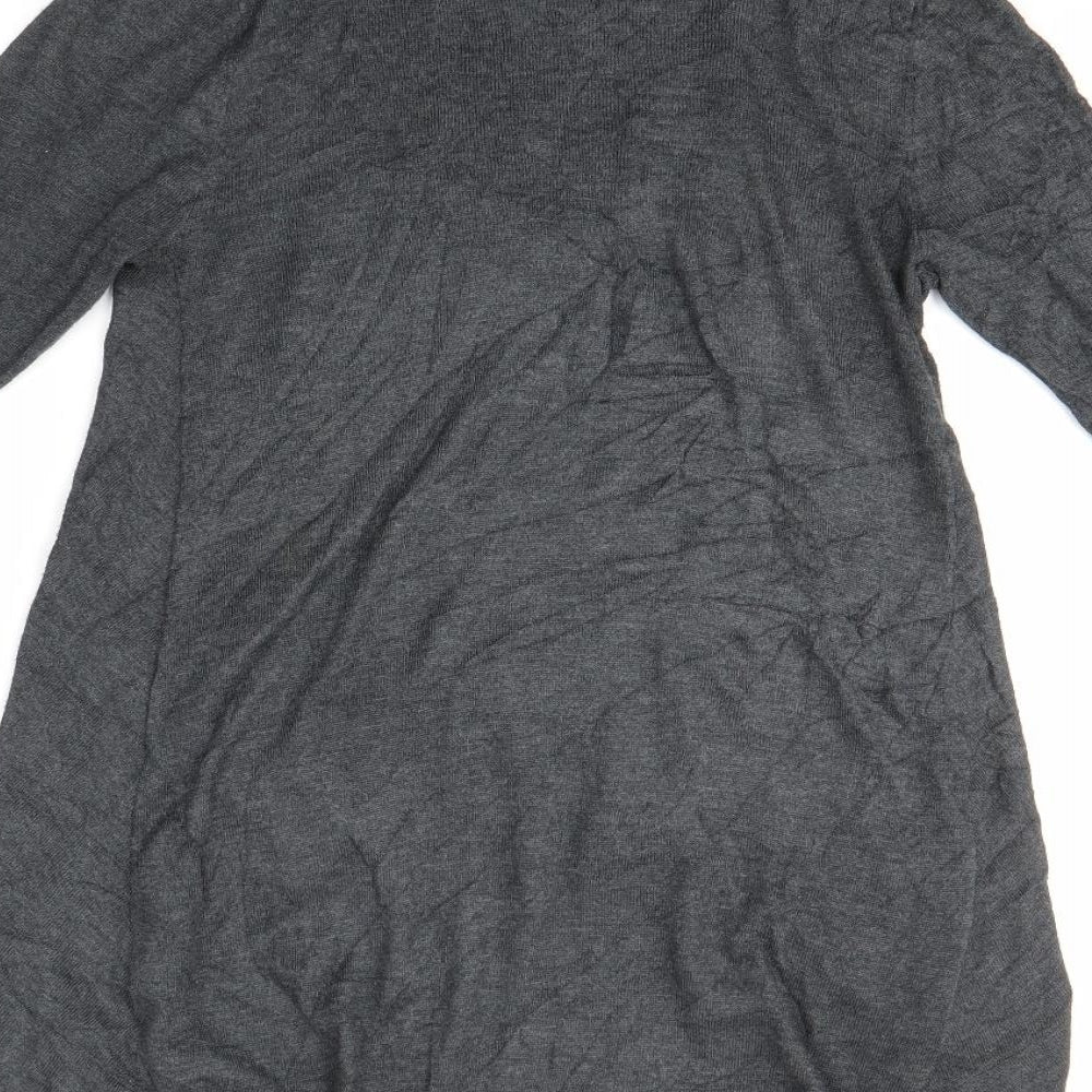 Brand and care label for George women’s grey cardigan jumper, size UK 8