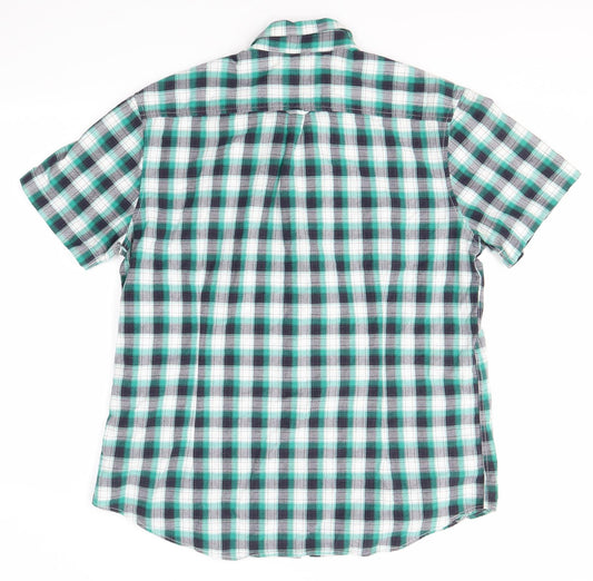 Burton Mens Green Check Button-Up Size XL