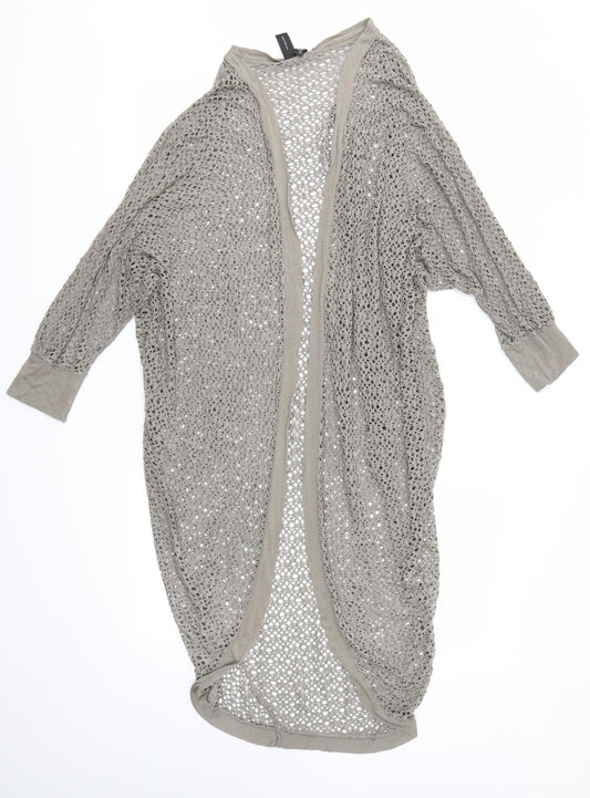 Womens UK Size 10 Izabel LONDON Grey Cardigan Jumper