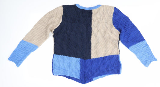 Womens UK Size L Fransa Multicoloured Pullover Jumper