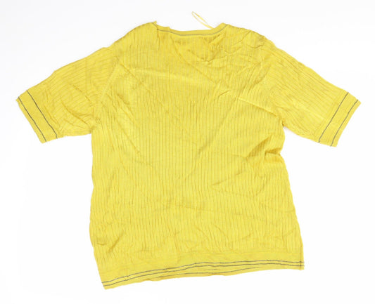 M&S Womens Yellow Basic Blouse Size 20